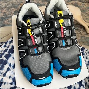 Women's Athletic Shoes - Black and Blue